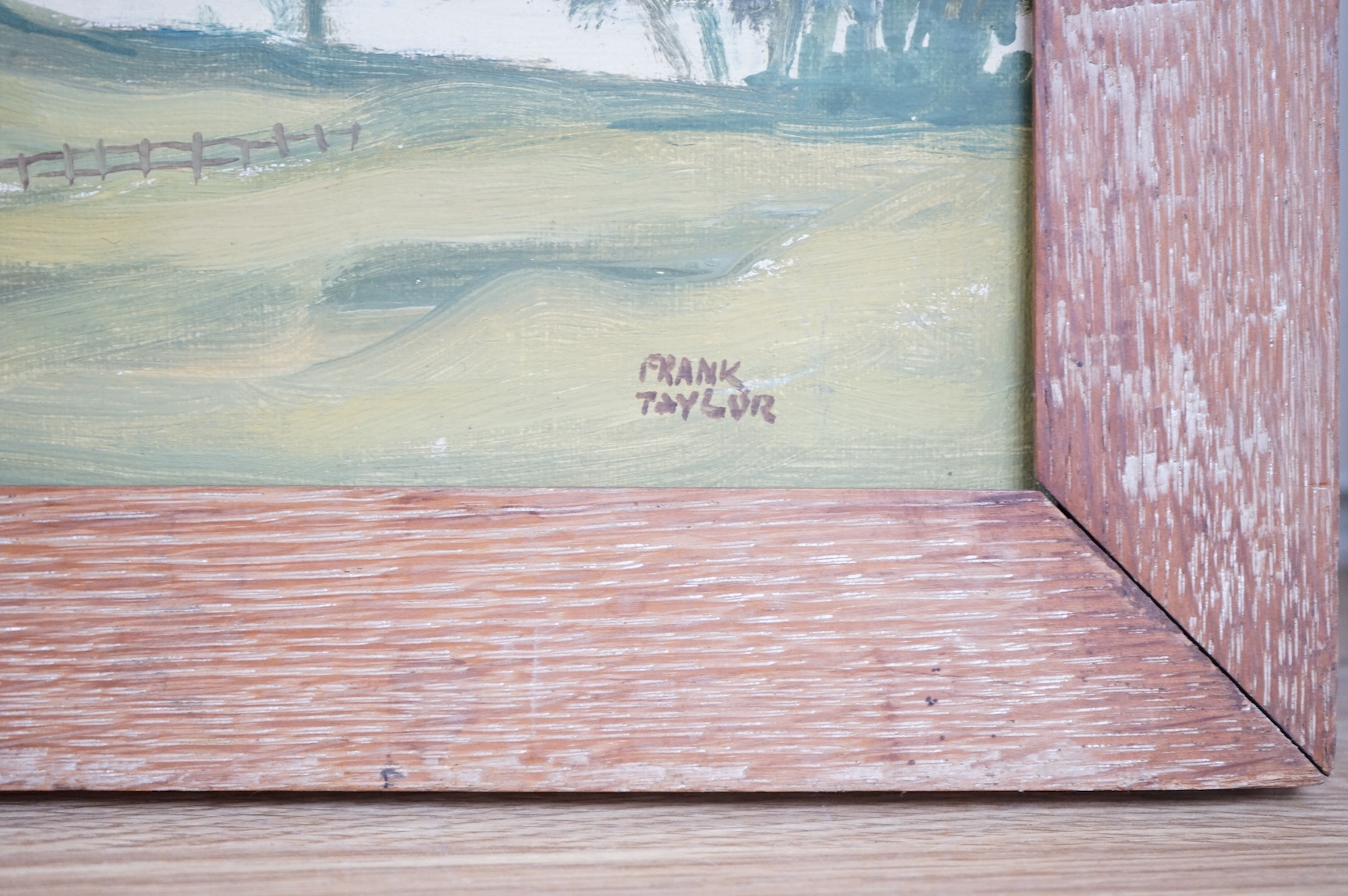 Frank Taylor, oil on board, Rural landscape, signed, 35 x 42cm. Condition - good